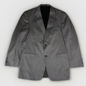 Tommy Hilfiger Mens Wool Blazer 40R W33 Gray Pinstripe Suit Jacket‎ clssic Fit